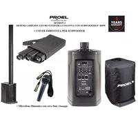 Proel SESSION1 Sistema audio colonna 400W picco MP3 USB SD BLUETOOTH STEREO Nero
