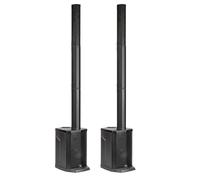 PROEL SESSION1 - Coppia Sistema audio a colonna a 2 canali da 400W di picco a colonna con mosulo MP3 / USB/SD player e BLUETOOTH STEREO + borsa satelliti inclusa, Nero.