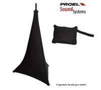 Proel SSCOVBK Copertura in tela per stativi a treppiede per diffusori, Nero