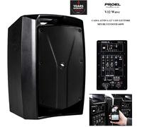 PROEL V12 WAVE Cassa Diffusore Audio Trolley Attivo 12" da 600w +usb + bluetooth