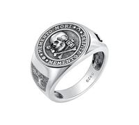 PROESS Memento Mori - Anelli in argento sterling 925, con teschio gotico, albero della vita, gioielli Memento Vivere, misura 9