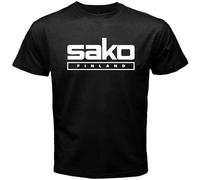 Prof·Slow Sako Finland Logo Shotgun Rifle Hunting Trap Skeet Unisex O-Neck 100% Cotton Short-Sleeve T-Shirts Black S