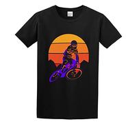 Prof·Slow Vintage Mountain Bike Adventure Unisex O-Neck 100% Cotton Short-Sleeve T-Shirts Black S