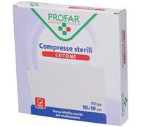 PROFAR® Compresse Sterili in Cotone 10 x 10 cm 5x100 pz Compresse
