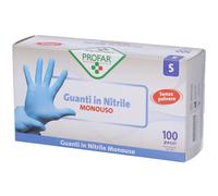 Profar Guanto In Nitrile Senza Polvere S 100 pz Guanti
