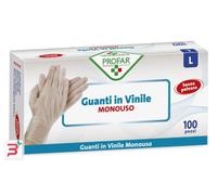 PROFAR GUANTO IN VINILE SENZA POLVERE L 100 PEZZI