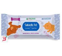 PROFAR SALVIETTE PET DETERGENTE TALCO 40 PEZZI MAXI