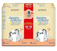 Federfarma.co PANNOLINI PROFAR SEMPRE ASCIUTTO ULTRA MAXI 7/18 KG BIPACCO 18+18 PEZZI