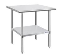 Profeeshaw Tabella di lavoro commerciale del NSF della Tabella della preparazione dell'acciaio inossidabile con il sottopiano per il ristorante 30×30 pollici della cucina