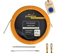 PROFERCA Sonda Passacavi 4.5mm 30 metri | Sonda Elettricista Professionale in Fibra di Vetro Rinforzata | Accessori Intercambiabili | Molla Elettricista | sonda passacavi elettrica