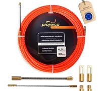 PROFERCA Sonda Passacavi Professionale 4.5mm 30 metri | Sonda Elettricista | Accessori Intercambiabili | Molla Elettricista