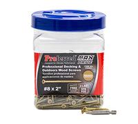 Proferred - Viti professionali per pavimenti e esterni, rivestimento SKT® in bronzo a 6 lobi - 1500 ore di spray sale, #8 X 2", 1