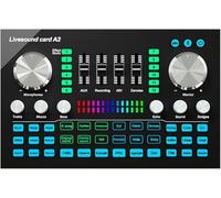 Professiol Audio Mixer Live Sound Card Scheda Audio Bluetooth Portatile Professiol Adjustable Me Audio per La Registrazione di Musica Karaoke Canto
