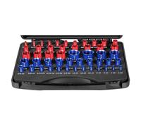 Profession, set di 50 pezzi, con codice colore, struttura in alluminio, portatile, organizer per valigia, passo filettato, set con organizer