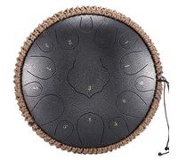 Professional 12 Pollici 15 Notes Thumue Thumue Drum, D Strumento Di Percussione Compatto K Key Con Decorazione Della Corda, Borsa Da Viaggio, Libro Di Musica, Mazzetti, Picks (Color : Silver)