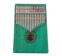 Professional 17 Keys thumb Piano Kalimba, Natural Mahogany Solid Wood Mbira Finger Piano Musical Strument Regali per bambini Principianti per adulti (Color : Green)