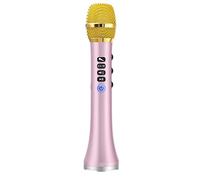 Professional 20W Portable Wireless Bluetooth Karaoke Microphone Speaker With Big Power For Sing/Meeting - Silver