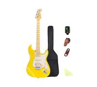 Professional Adult Electric Guitar Kit Professionale Per Chitarra Elettrica A Corpo Solido Full Size Da 39 Pollici(Yellow)