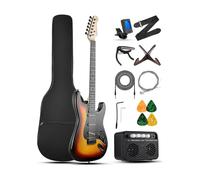 Professional Adult Electric Guitar Set Chitarra Elettrica Professionale Full Size Adatto Per Principianti Strumento A 6 Corde(Yellow)