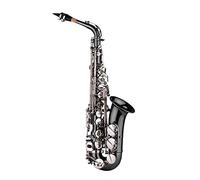 Professional Brass Bend Eb E- flat Sassofono Contralto Sax Placcatura In Nichel Nero Chiavi A Conchiglia In Abalone Con Custodia Guanti Cinghie In Tessuto