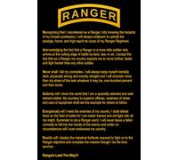 Professional Citizen Project Field Notebook Lined 5.5x8.5 with Date and Numbered Pages Army Ranger Creed