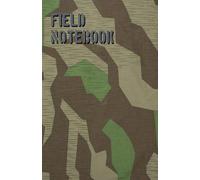 Professional Citizen Project Field Notebook Lined 5.5x8.5 with Date and Numbered Pages WW2 Splinter Camouflage Low Profile Cover