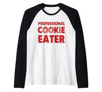 Professional Cookie Eater Biscotti Christmas Maglia con Maniche Raglan