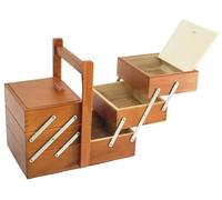 Professional Cooking Cestino Porta Cucito 3 Piani a scaletta Legno in Noce (cm. 34x23x28)