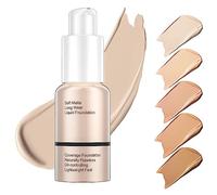 Professional Cover Foundation Fondotinta, 2-in-1 Foundation & Concealer, Finish Matte & Poreless, Formula Waterproof e Idratante Oil-free, 30 ml-#101 Porcelain