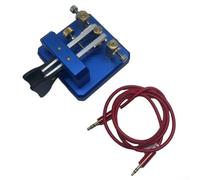 Professional CW per morse Keyer Dual Paddle per radio amatoriali con corpo in lega di alluminio CNC e jack da 3,5 mm (blu)