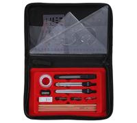 Professional Geometry Set Dawing Template Metal Divider Math Geometry Tool Set with Storage Box Student Drafting Architecture Planning