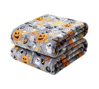 Professional Grade Halloween Throw Blanket Machine Washable Soft Warm Flann
