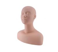 Professional Head Shoulder Exercise Bone Silicone Manikin for Makeup Extension Eyelash & Massage Ex Tw