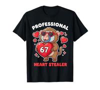 Professional Heart Stealer Valentines 67 Meme 6 7 Babbuino Maglietta