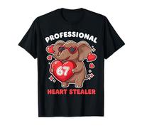 Professional Heart Stealer Valentines 67 Meme 6 7 Elefante Maglietta