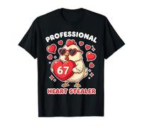 Professional Heart Stealer Valentines 67 Meme 6 7 Pollo Maglietta