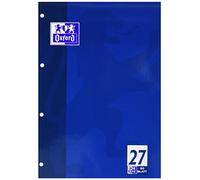 Professional High-Quaderno per scuola, formato A4, a righe con doppio bordo, 27 cm, a quadretti, 50 fogli