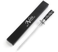 Professional Honing Steel 12”, Magnetized for Safety, No Rust, No Cheap Plastic! Noble’s Knife Sharpener Has an Oval Handle for a Firm Grip and is Built For Daily Use, Perfect for Chefs!