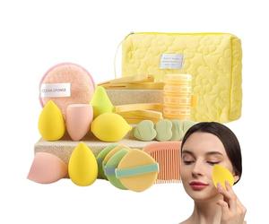 Professional Makeup Tool Set - Beginner Friendly Cosmetic Accessory Kit With Travel Organizer, Multi-Shape Beauty Sponges + Precision Applicators | High Grade Durable Polymer Storage For Vanity & Tra