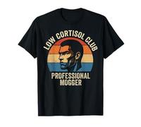 Professional Mogger Low Cortisol Club Vintage Meme Graphic Maglietta