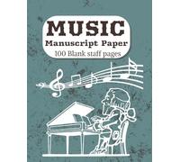 Professional Music Manuscript Notebook | 100 Pages Blank Sheet Staff Paper | Composition Book for Musicians, Students & Music Teachers | 8.5 x 11