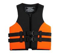 Professional Neoprene Kayaking Jacket for Adults, Adjustable Fishing Buoyancy Aid Vest for Surfing Drifting Motorboating Kayaking Swimming Snorkeling Paddle Boarding Water Sports(Orange,M)
