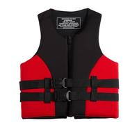 Professional Neoprene Kayaking Jacket for Adults, Adjustable Fishing Buoyancy Aid Vest for Surfing Drifting Motorboating Kayaking Swimming Snorkeling Paddle Boarding Water Sports(Red,M)