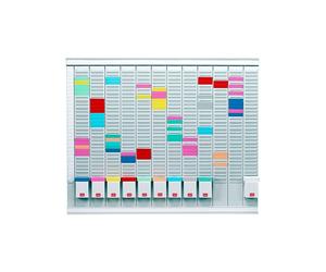Professional Planner - 80 x 73 x 1,5 cm - 100 schede indice 1 bianche e 1000 sch