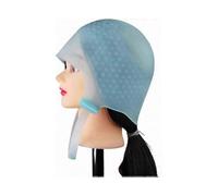 Professional Silicone Highlighting Cap, Reusable Hair Color Cap, Salon Highlighting Tools, Poke Hole Cap for Hair Coloring (1pc, Blue)