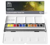 Professional Watercolor 12 Mezzi Godet Black Box