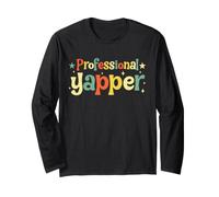 Professional Yapper Funny Retro Teacher Staff Humor Maglia a Manica