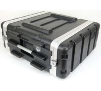 Professionale 4U 19" Mobile Flight Case Rack in plastica rigida ABS 4 unità nero