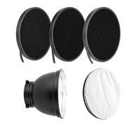 Professionale 7 "Riflettore Diffusore Lampada Ombra Per Baorong Mount Con/senza Griglia Fotografia Illuminazione Riflettore Luce