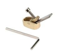 Professionale Accessori Per Violino Strumento Professionale Per La Lavorazione Del Legno Pialla A Pollice Costruzione Di Violini In Ottone Suola Curva E Fondo Piatto(Golden XXS)